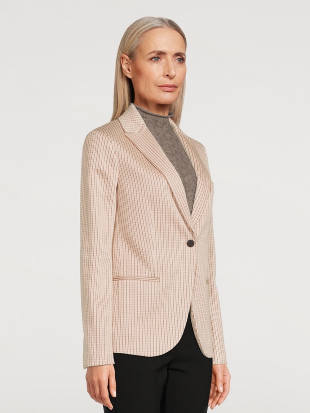 THEORY Staple Blazer In Check Print - Picture 3 of 11